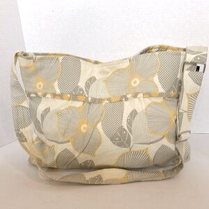 Amy Butler Floral Patterned CROSSBODY Bag - Yellow/ Gray by BAGENVY HANDBAGS EUC